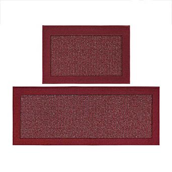 BOGASYL 2 pc Non Slip Kitchen Rug Set