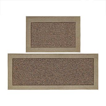 BOGASYL 2 pc Non Slip Kitchen Rug Set