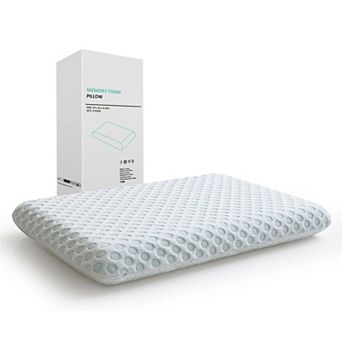 Opoiar 2.75" Ultra Thin Memory Foam Pillow, Cooling Gel Neck Pillow for Side Back Sleepers