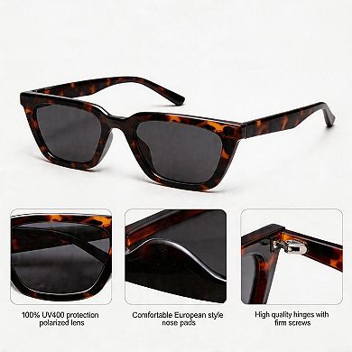 Kaelin Home Polarized Narrow Square Cateye Sunglasses