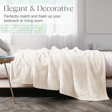 Extra Large Soft Fleece Throw Blanket, Warm Plush All-Season Blanket