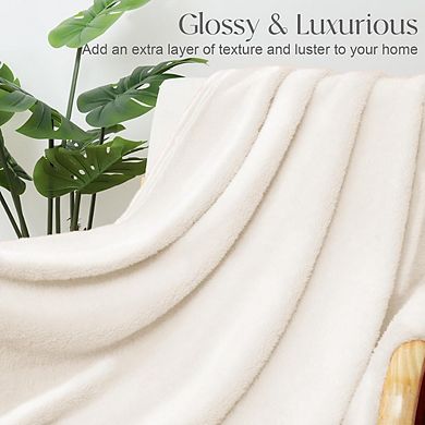 Extra Large Soft Fleece Throw Blanket, Warm Plush All-Season Blanket
