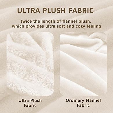 Extra Large Soft Fleece Throw Blanket, Warm Plush All-Season Blanket