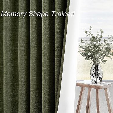 Linen Blackout Curtains, Pinch Pleated Back Tab Panels