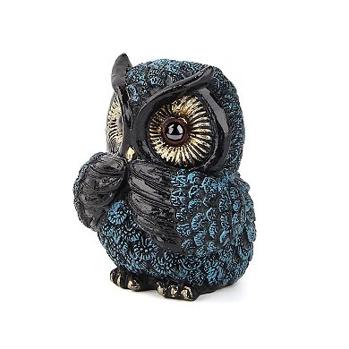 3 Wise Owl Statues: Decorative Figurines for Home, Living Room, Bedroom, Shelves, Retro, Boho, Bird
