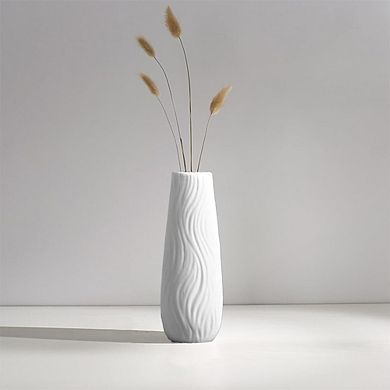Ceramic Vase 8.4 Inches High Home Office Decor Flower Container for Dried Flowers and Fresh Flowers