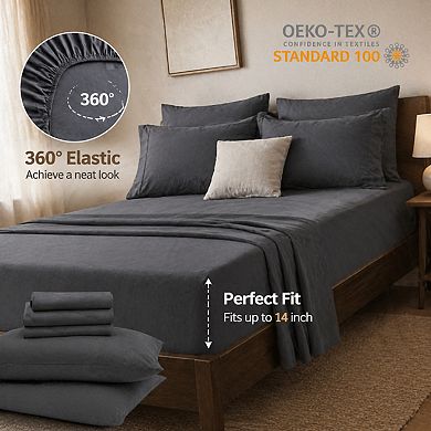 7-Piece Queen Comforter Set All Season Reversible Bed in Bag Ultra Soft Microfiber Bedding