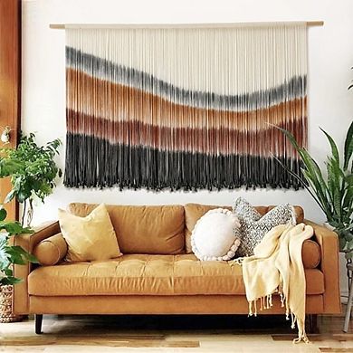 Macrame Wall Hanging Macrame Wall Decor Large-Scale Tie-Dye Tapestry Living Home 57" Wx 35" L