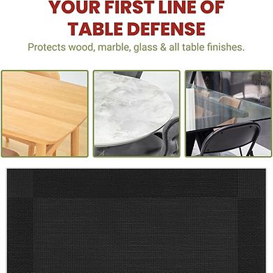 Dining Table Placemats Set of 4, Non-Slip Heat-Resistant Durable Mats