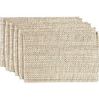 100% Cotton Woven Placemats Set, Soft Durable Table Mats