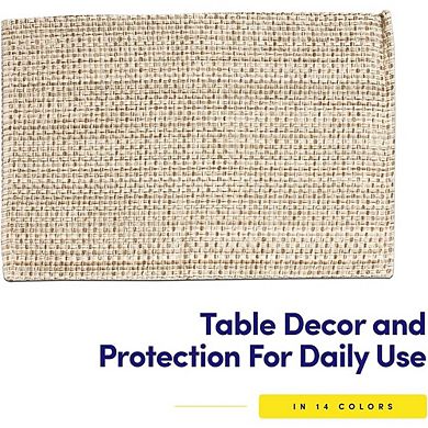 100% Cotton Woven Placemats Set, Soft Durable Table Mats
