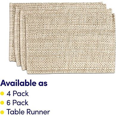 100% Cotton Woven Placemats Set, Soft Durable Table Mats