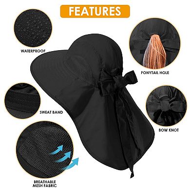 Kaelin Home Ponytail Sun Bucket Hats