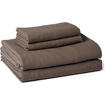 Queen Bed Sheet, 4 pc Bedding Set, Double Brushed Microfiber, Ultra Soft, Easy Care