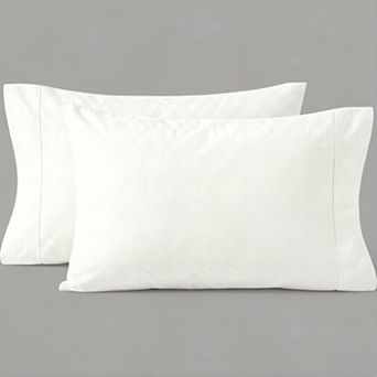 Pillowcases Queen Size Set of 2, Cool Touch Cotton Sateen Fabric, Silky Smooth & Soft, Open End