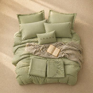 7 Pieces Bed in a Bag Comforter Set Soft Microfiber All Season Bedding