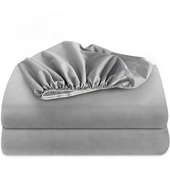 Twin Fitted Sheet 2 Pack, Bedding Fitted Sheets Only with Deep Pocket up to 14", Bottom Sheet