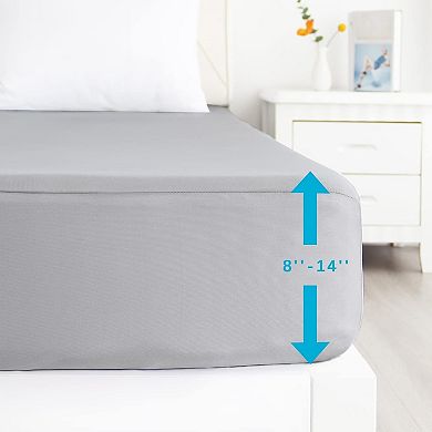 Twin Fitted Sheet 2 Pack, Bedding Fitted Sheets Only with Deep Pocket up to 14", Bottom Sheet