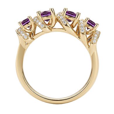 MASTERPIECE 14k Gold Over Silver Gemstone Ring