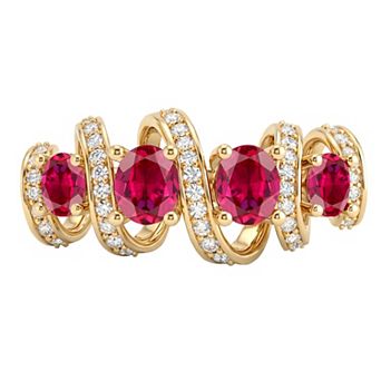 MASTERPIECE 14k Gold Over Silver Gemstone Ring
