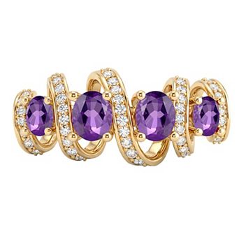 MASTERPIECE 14k Gold Over Silver Gemstone Ring