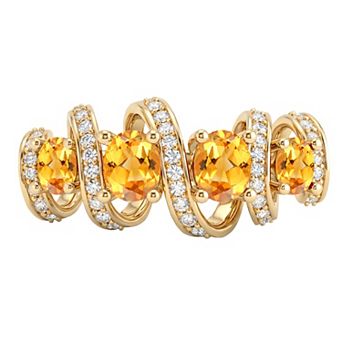 MASTERPIECE 14k Gold Over Silver Gemstone Ring