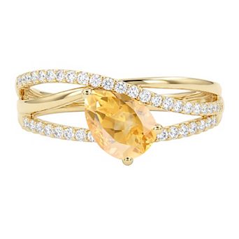 MASTERPIECE 14k Gold Over Silver Lab-Created Gemstone Ring