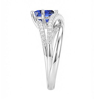 MASTERPIECE Sterling Silver Lab-Created Sapphire Ring
