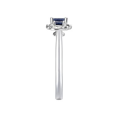 MASTERPIECE Sterling Silver Lab-Created Sapphire Ring
