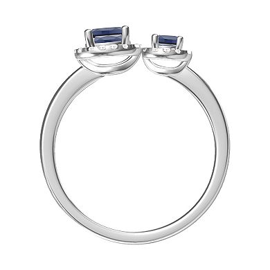 MASTERPIECE Sterling Silver Lab-Created Sapphire Ring
