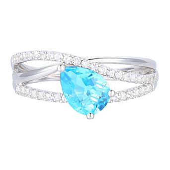MASTERPIECE Sterling Silver Blue Topaz Ring