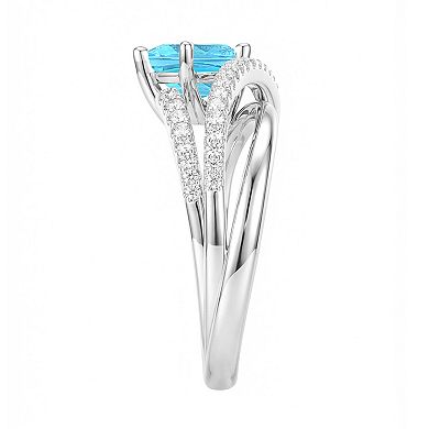 MASTERPIECE Sterling Silver Blue Topaz Ring