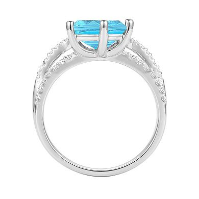 MASTERPIECE Sterling Silver Blue Topaz Ring