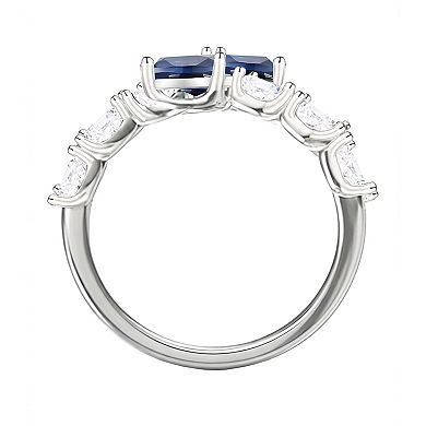 MASTERPIECE Sterling Silver Lab-Created Sapphire Ring