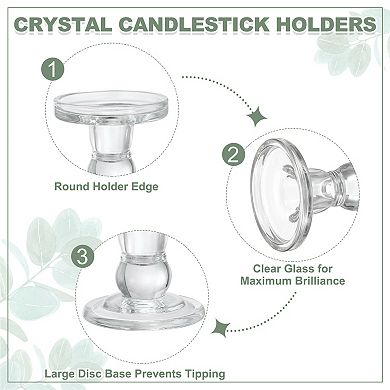4.33" Height Glass Candle Holders for Column Candles