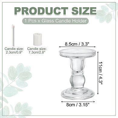4.33" Height Glass Candle Holders for Column Candles