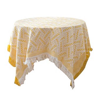 Tablecloths with Tassel, Waffle Table Cover, Waffle Table Cover 57.09"x33.46"