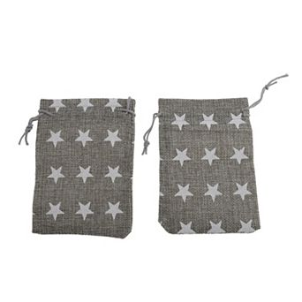 Five-pointed Star Print Drawstring Bag 2 pc