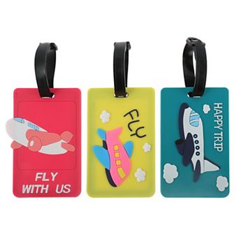 3 pc Durable and Colorful Reusable Luggage Tag for Travel