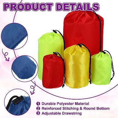 7.5 x 12.6" 1Pc Stuff Sack, Ditty Bags Storage Sacks Drawstring Dry Stuff Bag Gear