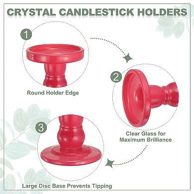 5.51" Height Glass Candle Holders for Column Candles
