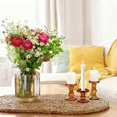 5.51" Height Glass Candle Holders for Column Candles