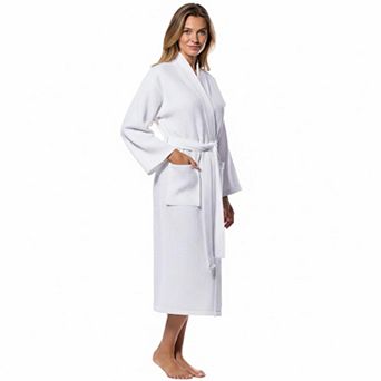 Lightweight Waffle Bathrobe Soft Cotton Blend Fast Drying Unisex