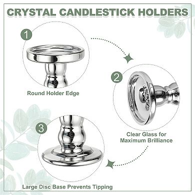 3.35" Height Glass Candle Holders for Column Candles