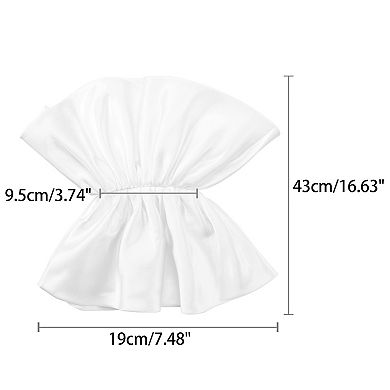 Women's Long Gloves Ruffled Arm Sleeves for Wedding Party Banquet 7.48x16.63"