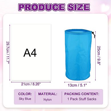 5.1 x 9.8" 2Pcs Stuff Sack, Ditty Bags Storage Sacks Drawstring