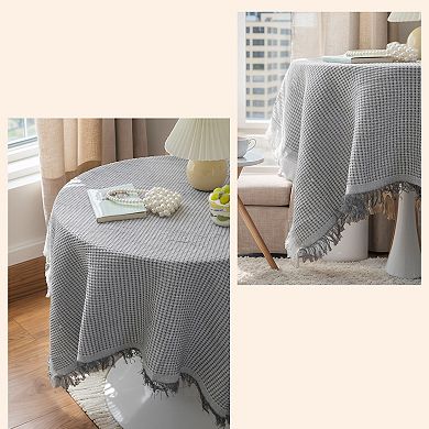 Tablecloths with Tassel, Waffle Table Cover, Waffle Table Cover 45.28"x33.46"