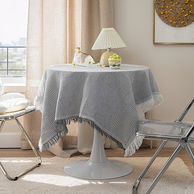 Tablecloths with Tassel, Waffle Table Cover, Waffle Table Cover 45.28"x33.46"