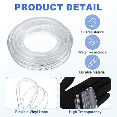 1Pc Clear Hose, Flexible Plastic Water Pipe Lightweight Vinyl Hose