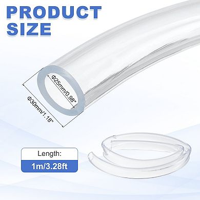 1Pc Clear Hose, Flexible Plastic Water Pipe Lightweight Vinyl Hose